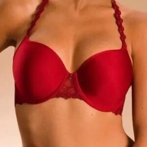 CHANTELLE NWT Vendome T Shirt Bra Passion Red Convertible Halter